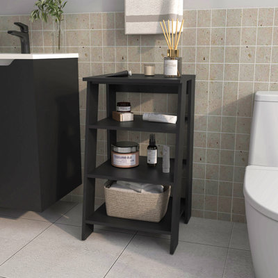 BATHBI 4-Tier Ladder Shelf Organizer For Bathroom, Side Table, Living Room