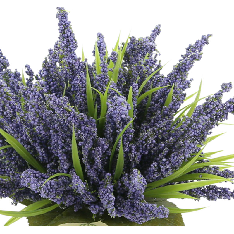 Spring Additions Lavender Heather in Decoupage Pot