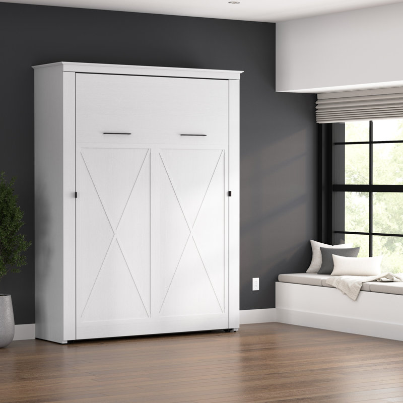 Grand lit escamotable 69 W, Blanc, Double