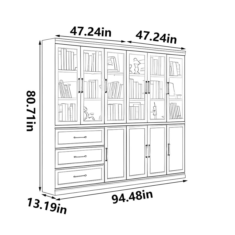 Bibliothèque de style américain