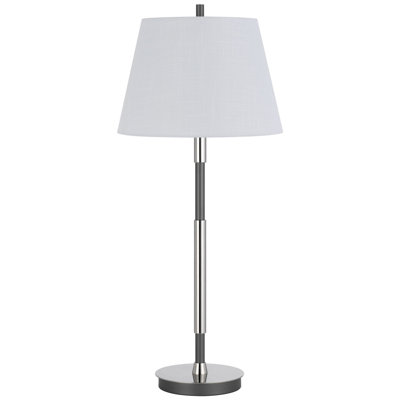 Lampe de table chromée et gris argenté, 76 cm de hauteur, structure métallique