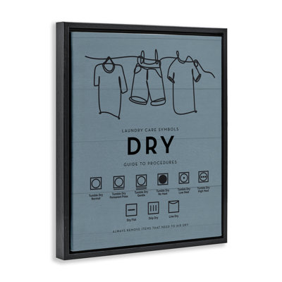 "Laundry Dry Reminders", art mural encadré flottant