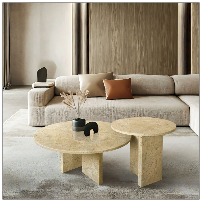 Table basse, Beige/or