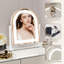 Miroir de maquillage à DEL avec éclairage à intensité variable 3 couleurs, loupe 10X, commande tactile, rotation à 360 °, miroir de coiffeuse Hollywood pour table ou bureau