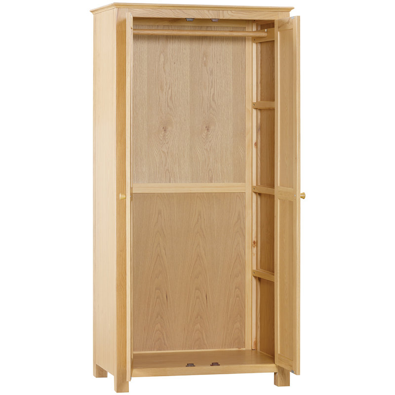 Taounate 2 Door Solid Wood Wardrobe