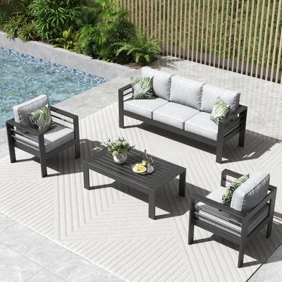 Alturas Standalone Product 4 Piece Sofa Seating Group With Cushions