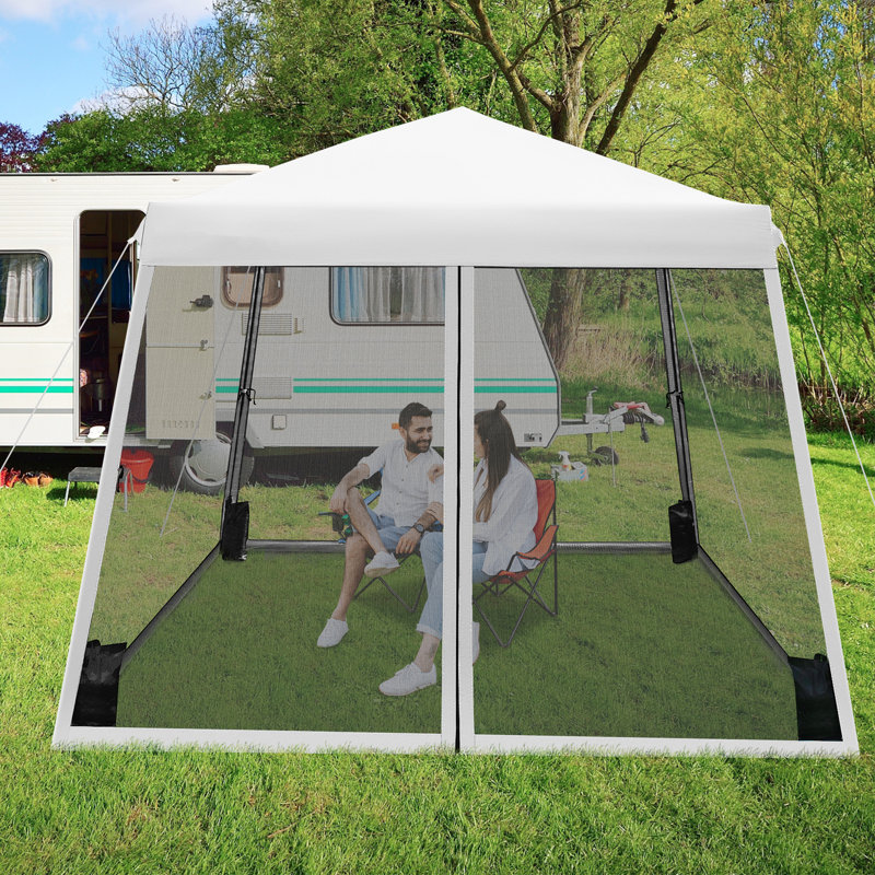 Britte 3m x 3m Metal Pop-Up Canopy, White