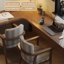 Bureaux en bois massif en L noyer-107938145-107938149