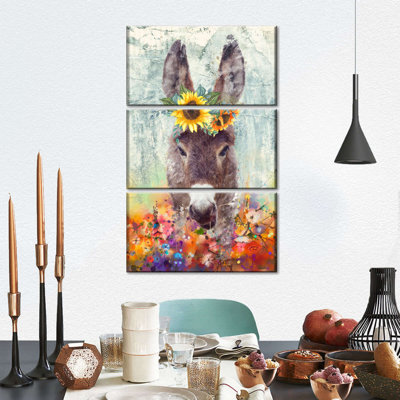" Donkey Floral Crown " by Daisy A 3 - Pieces
