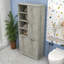 Élégante armoire de rangement haute avec beaucoup d'espace de rangement, fabrication en panneau de fibres à densité moyenne durable-1328166100