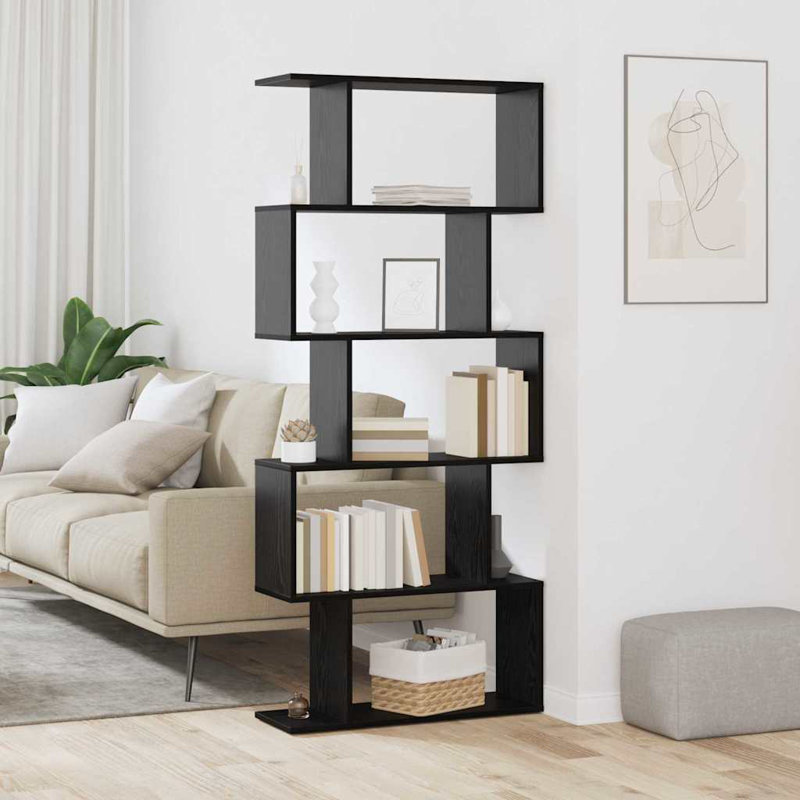Book Cabinet Engineered Wood Bookcase Modern Bookshelf Rectangular, (5 Shelves) 161cm H x 70cm W x 24cm D