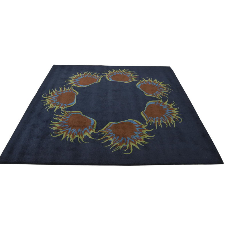 Square Jaycee Navy Blue Rug