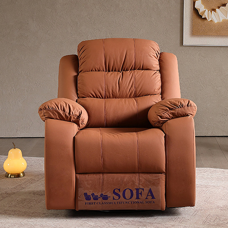 Modern Home Multi-Functional Single Sofa Recliner, Brown