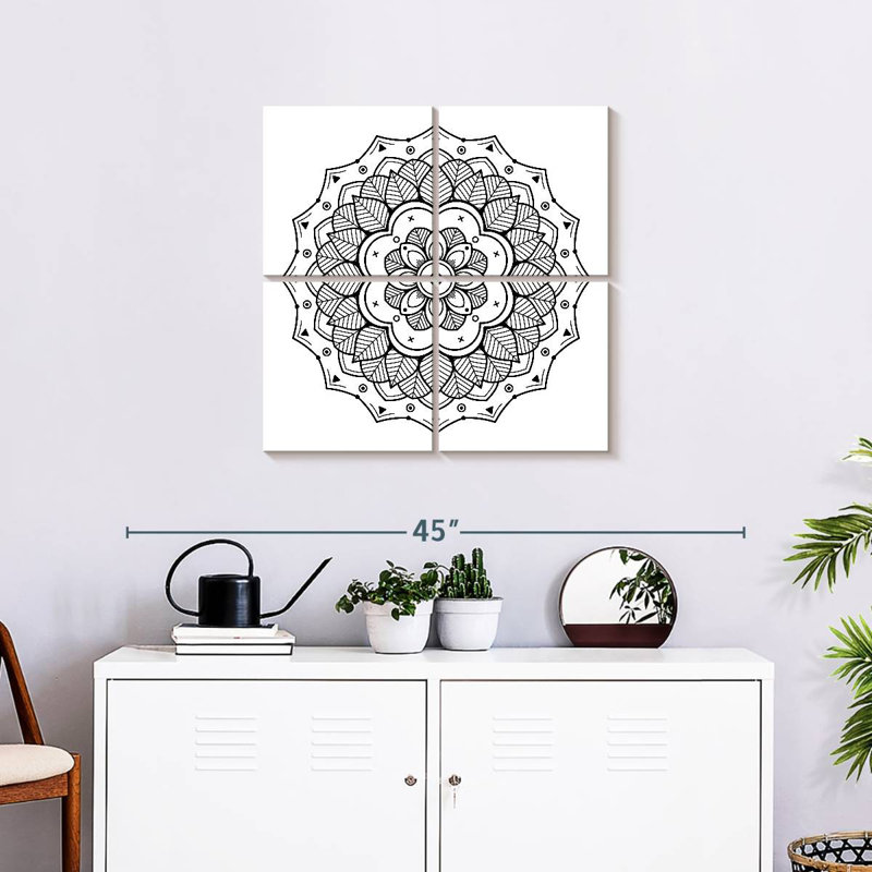 Kerner Mandala BW, H 26 po x l 26 po
