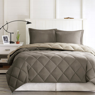 Ensemble d'édredon en duvet synthétique réversible 3M Scotchgard
