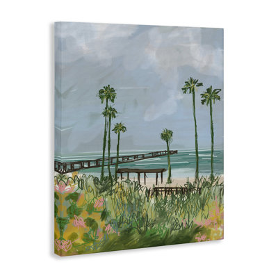 Palm Trees Dock Scene Canvas Wall Art by Jan Weiss -  Bay Isle Home™, 5699F63A75B6496F8429E730B15F2162