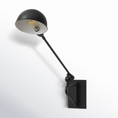 Arvis Single Light Iron Dimmable Plug-in Armed Sconce