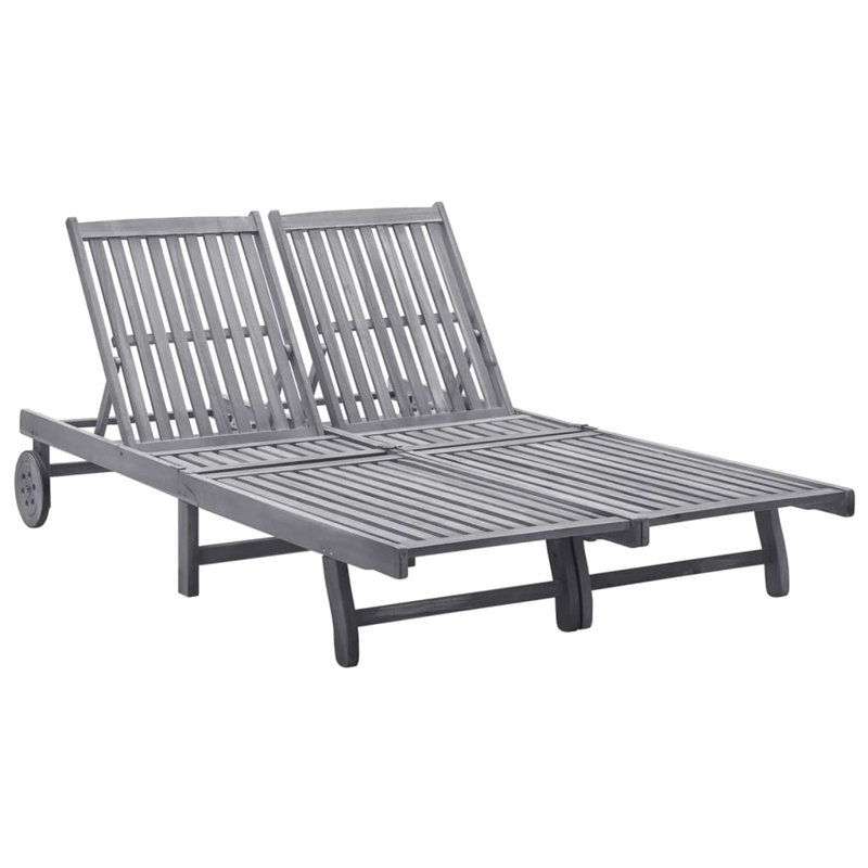 Emalene Long Acacia Single chaise, Gray