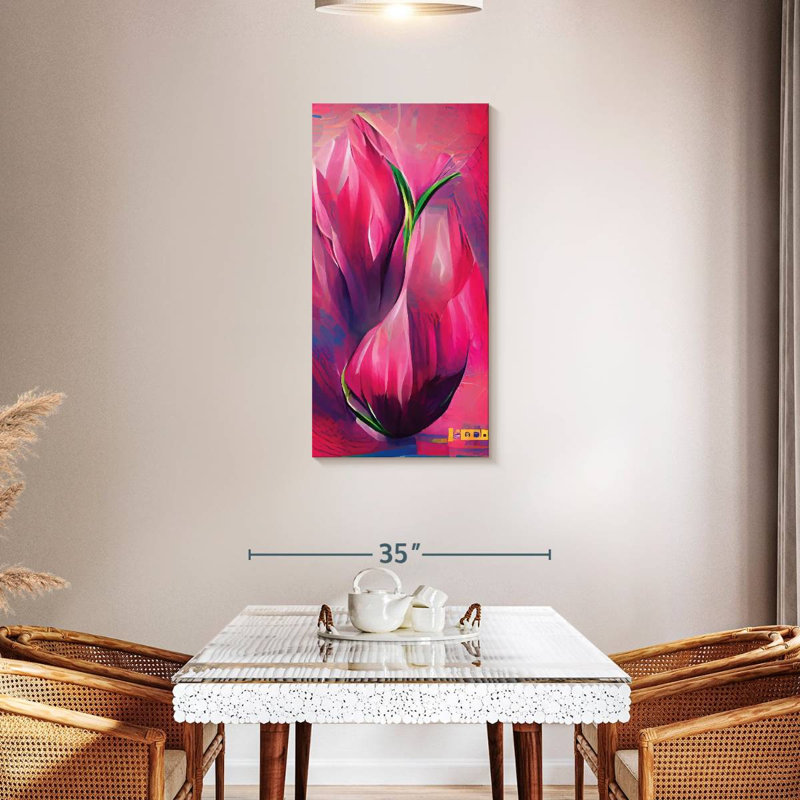 Tulipe abstraite, H 42 po x l 21 po