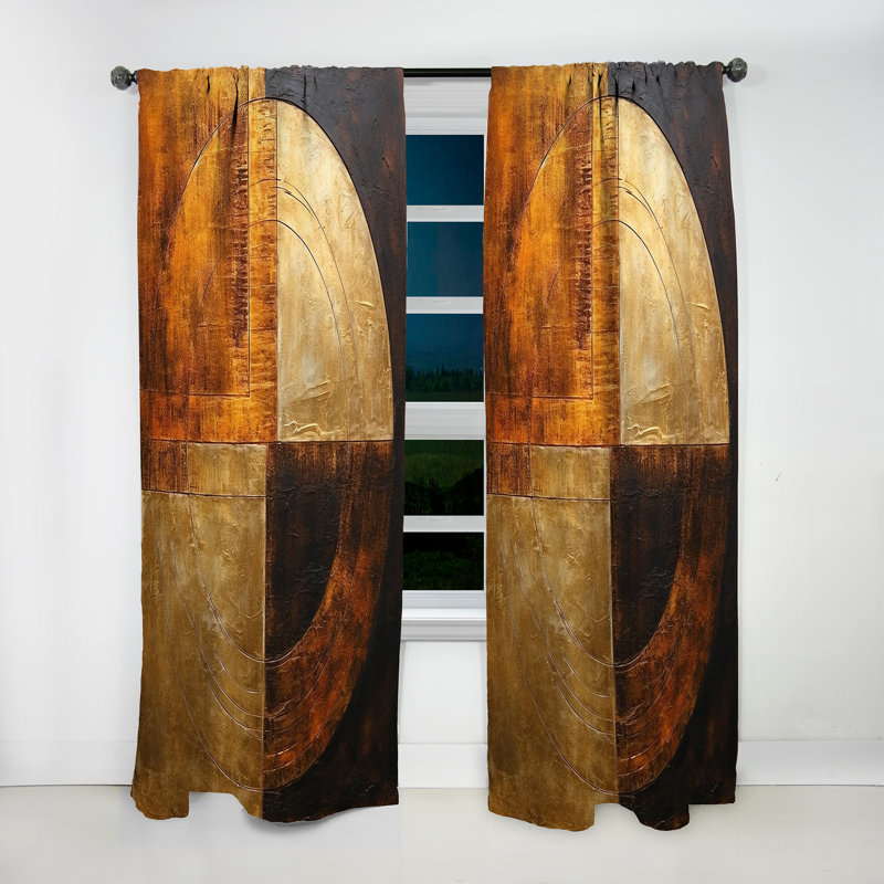 Bronze Brilliance Symmetry - rideau en velours moderne - obscurcissant - 1 panneau, L 52 po x L 108 po