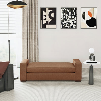 Stylish And Durable Faux Leather Bench