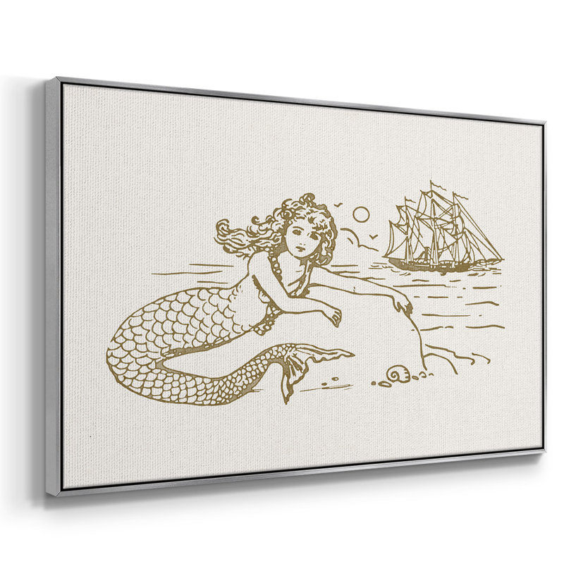 Sunning Mermaid I, Argent, H 17 po x l 25 po x P 2 po