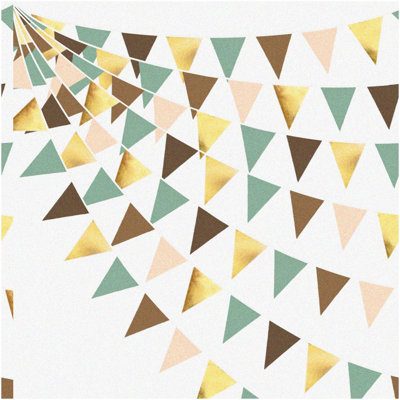 Baby Shower Decor Kit 136pcs Green Gold Balloon Boxes