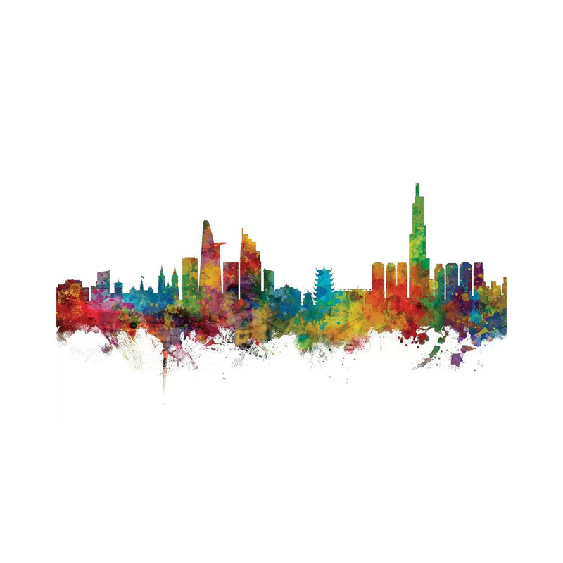 Ho Chi Minh City, Vietnam Skyline by Michael Tompsett - 1 Piece Wrapped Canvas Wall Art, 152.5 cm H x 101.5 cm W