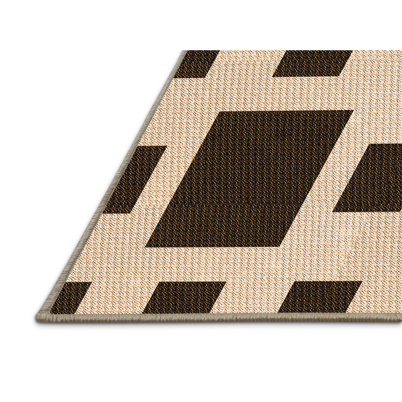 Geometric Indoor Rug, Rectangle 2' x 4'