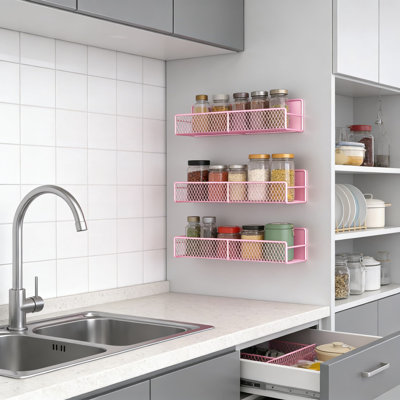 Support à épices magnétique pour réfrigérateur, ensemble de 2 tablettes de rangement robustes en métal avec crochets, organisateur peu encombrant pour la cuisine