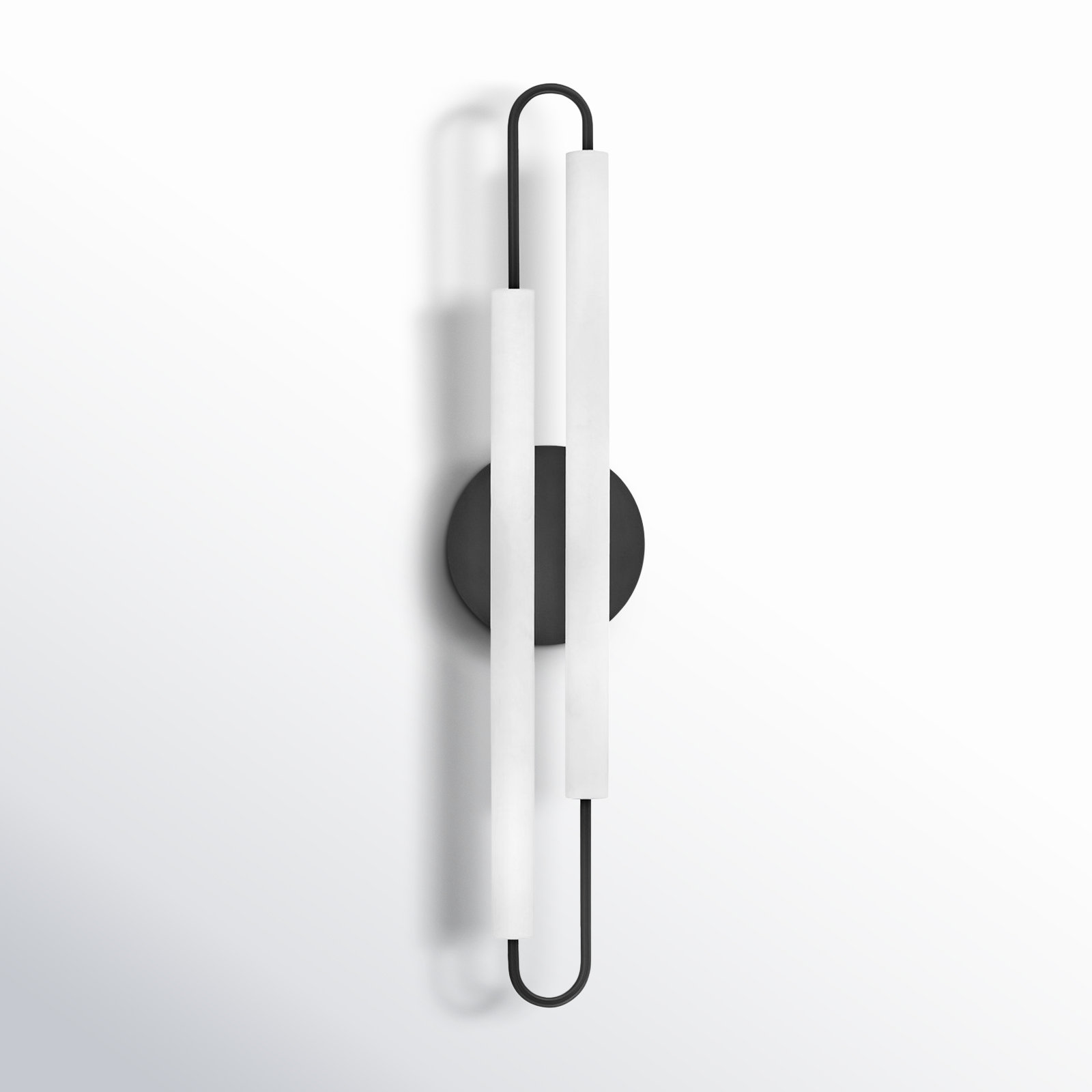 Eliseo Single Frosted Dimmable LED Bath Sconce, Black