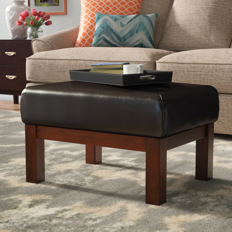 Conte Faux Leather Ottoman