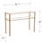 Jordun 42.25'' Glass Top Console Table-2128986252