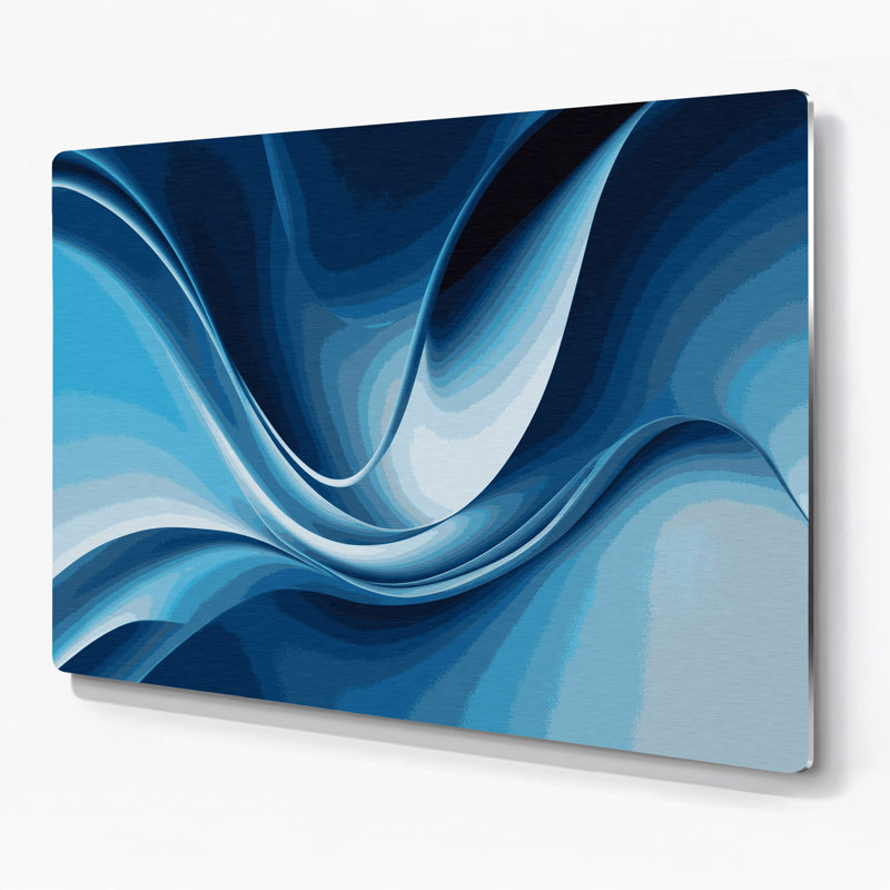 Gradient Abstract 37, art mural en métal bleu, H 20 po x l 30 po