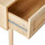Console en rotin avec 2 tiroirs de rangement, table d'entrée en rotin avec porte coulissante en rotin naturel, table console pour salon, bureau, entrée ou mur de télévision, naturel