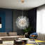 16-Light Golden Dandelion Chandeliers Modern Crystal Light Fixture,Firework Chandelier