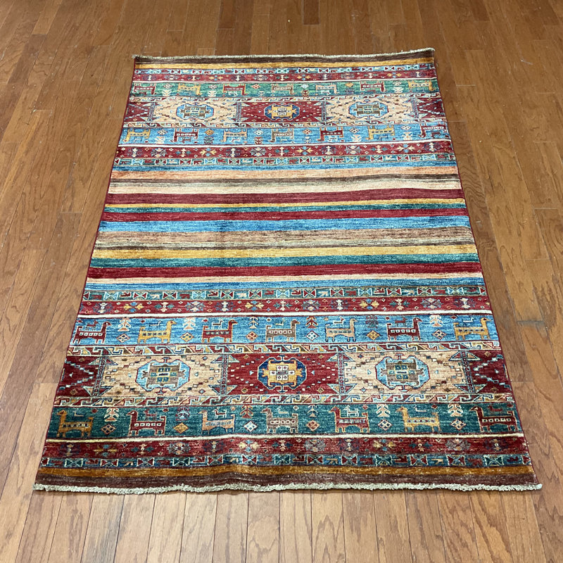Tapis rectangulaire en laine 4 pi 1 po x 6 pi 1 po Abrah