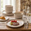 12 Piece Stoneware Plates And Bowls Set, Dinnerware Sets Service For 4