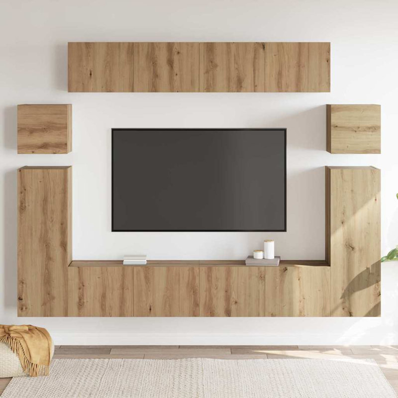 Unfinished Floating Entertainment Centre for TVs up to 88", Brown