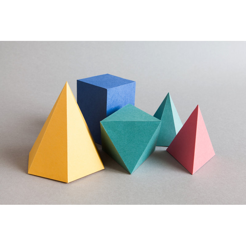 Geometric Shapes by Besjunior - Wrapped Canvas Print, 30cm H x 46cm W x 3.8cm D
