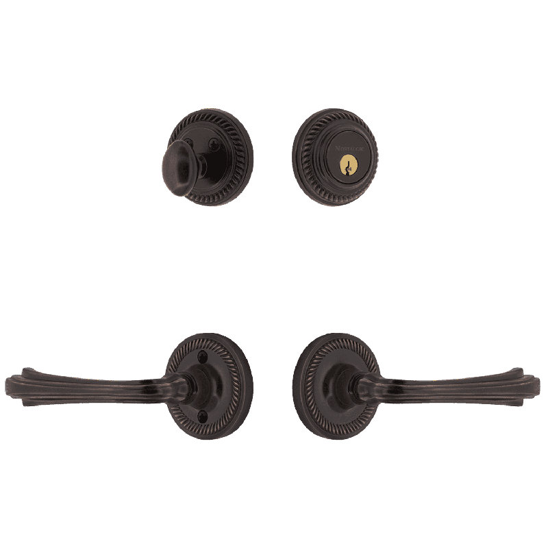 Ensemble de rosette Nostalgic Warehouse, Bronze intemporel, Gauche, 2.375