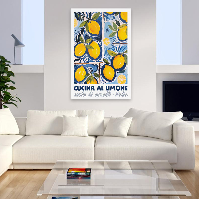 Cucina Al Limone - Art contemporain de cuisine italienne citrons de la côte d'Amalfi, H 32 po x l 48 po