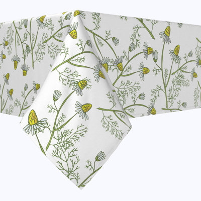 Square Tablecloth, 100% Cotton, 52X52", Natures Flowers
