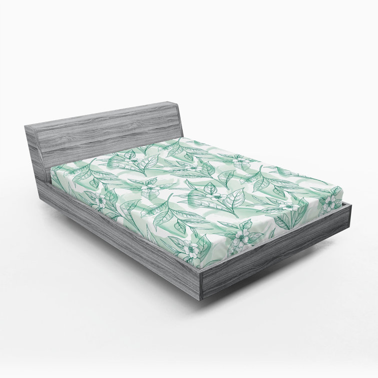 Ambesonne Vintage Fitted Sheet Aquarelle