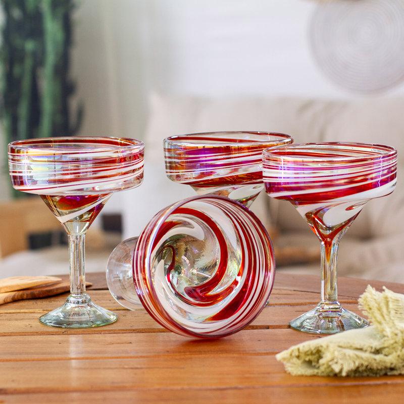 Verre de margarita soufflé à la main Sabiha (lot de 4)