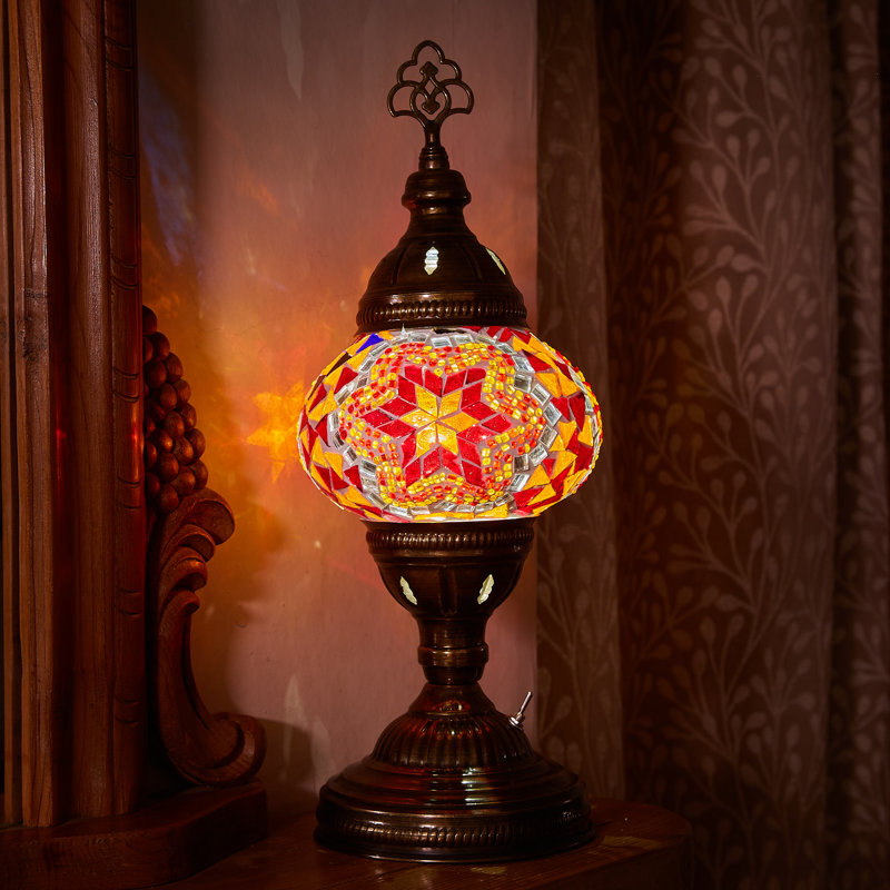 Karlie Metal Table Lamp, Red/Orange