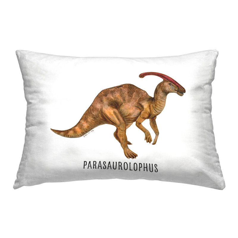 Coussin décoratif Stupell Industries Parasaurolophus Dinosaur Design par Brett Blumenthal