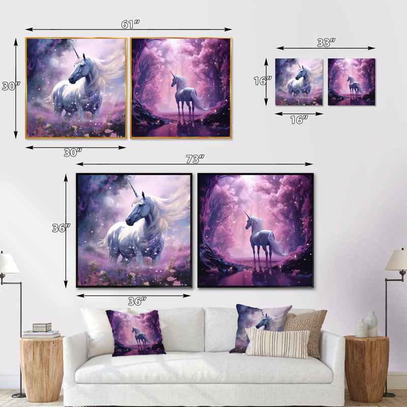 "Luminaire lavande" 2 pièces, Cadre flottant noir, H 16 po x l 33 po