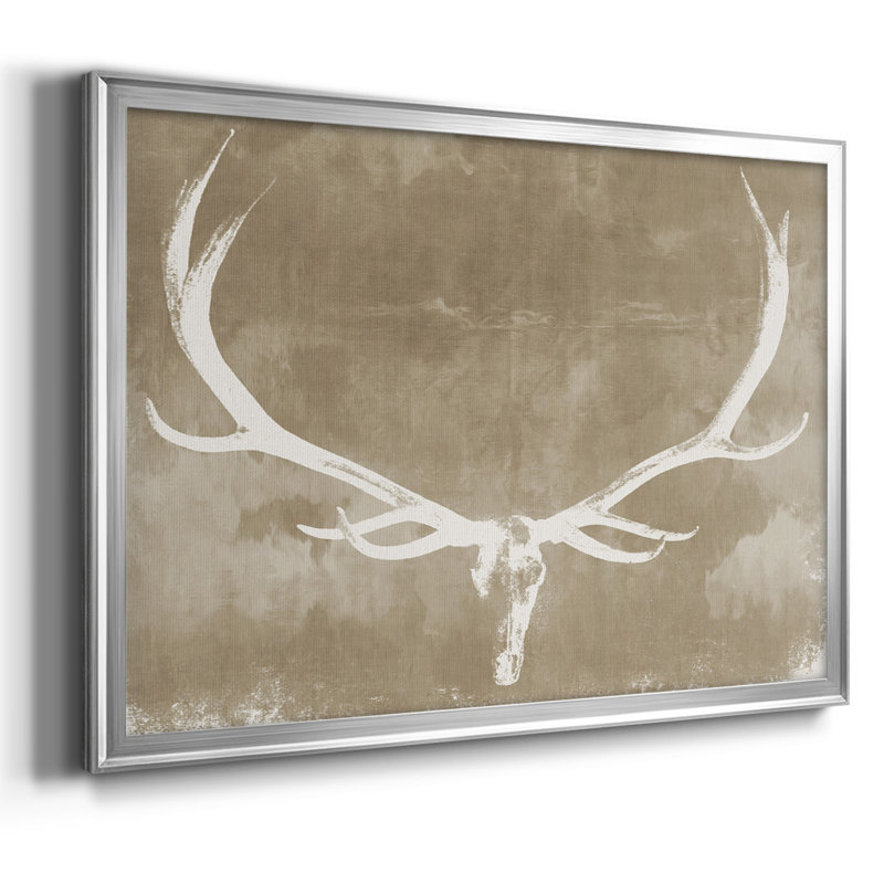 Crâne occidental, reproduction sur toile, Argent, H 26 po x l 38 po x P 1,5 po