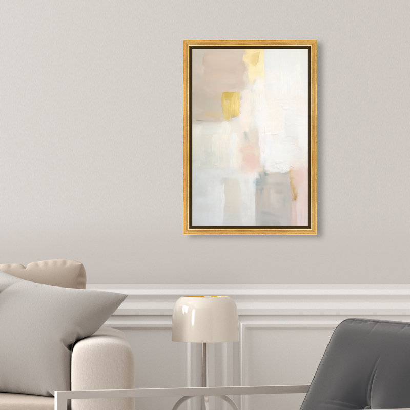 Pastel Embers III Canvas Abstract Print by Oliver Gal, Black Frame, 10 x 15, 16"H x 11"W, Gold Frame